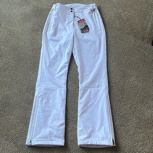 Zara Ski Collection…Soft shell,NWT, white flared ski pants size large